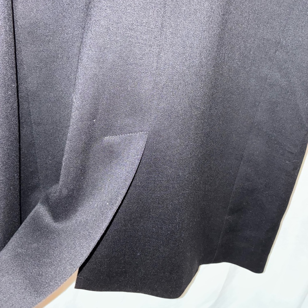 Calvin Klein Tuxedo Satin Wool Button Front Blazer Jacket Coat Black Size 8 - Picture 11 of 11